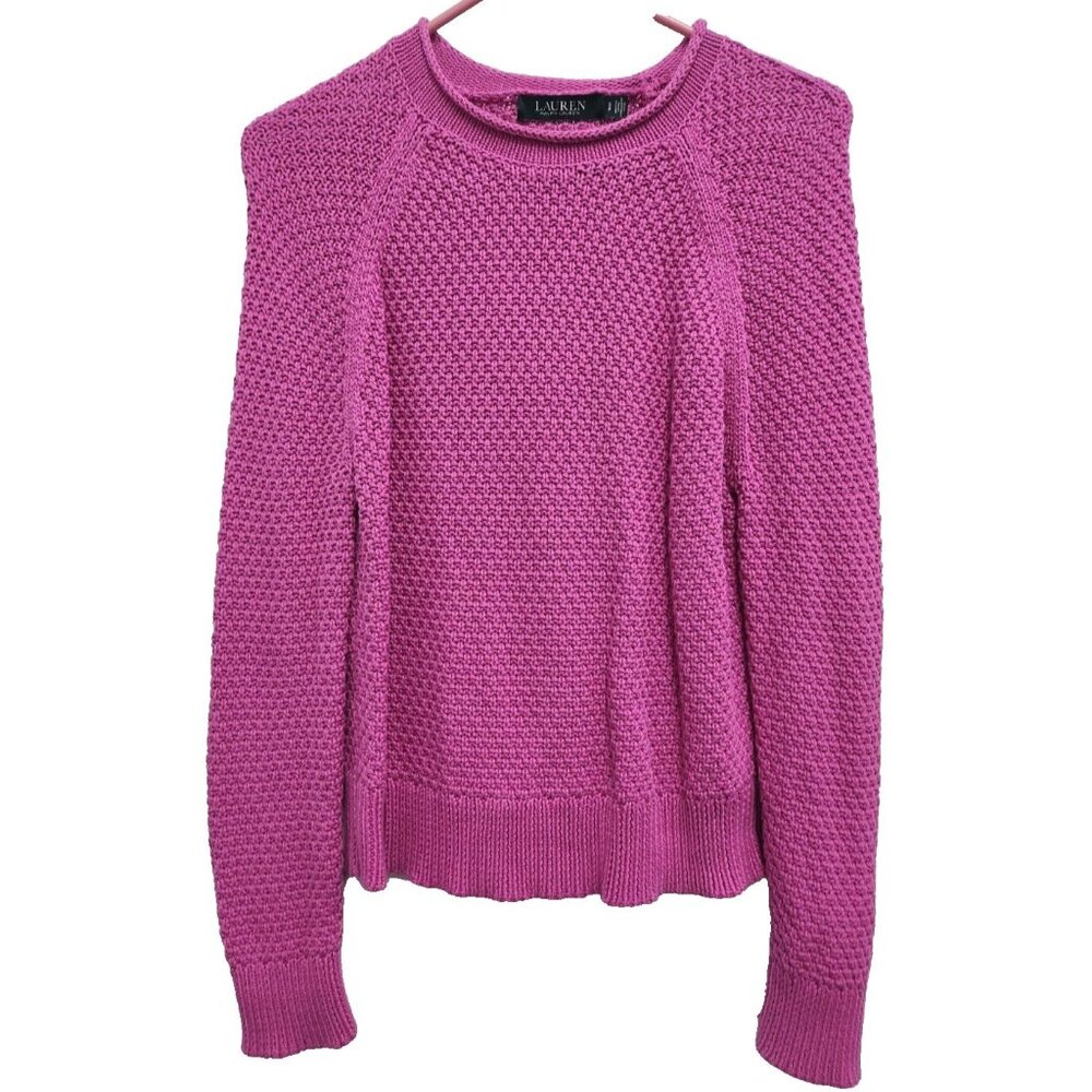 Lauren Ralph Lauren Womens Sweater Small Pink Pullover Preppy Classic